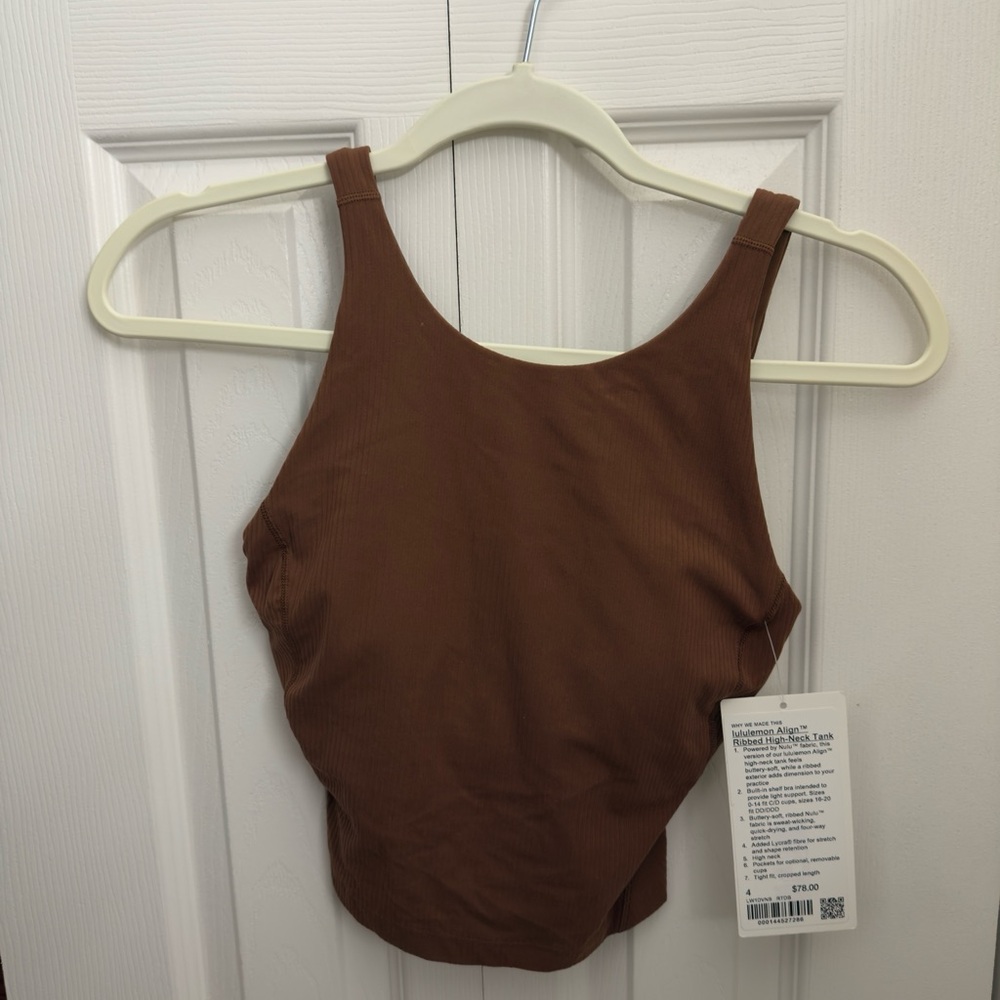lululemon Align™ Ribbed High-Neck Tank Top	 Roasted Brown